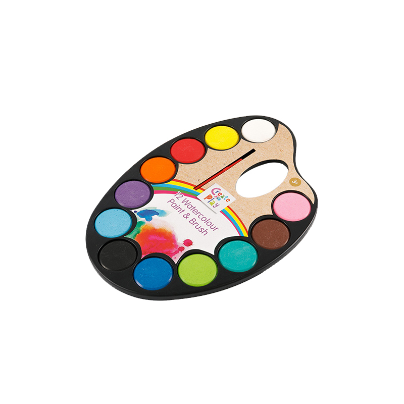 Κέικ 24 χρωμάτων Solid Watercolors Paint για μαθητές
